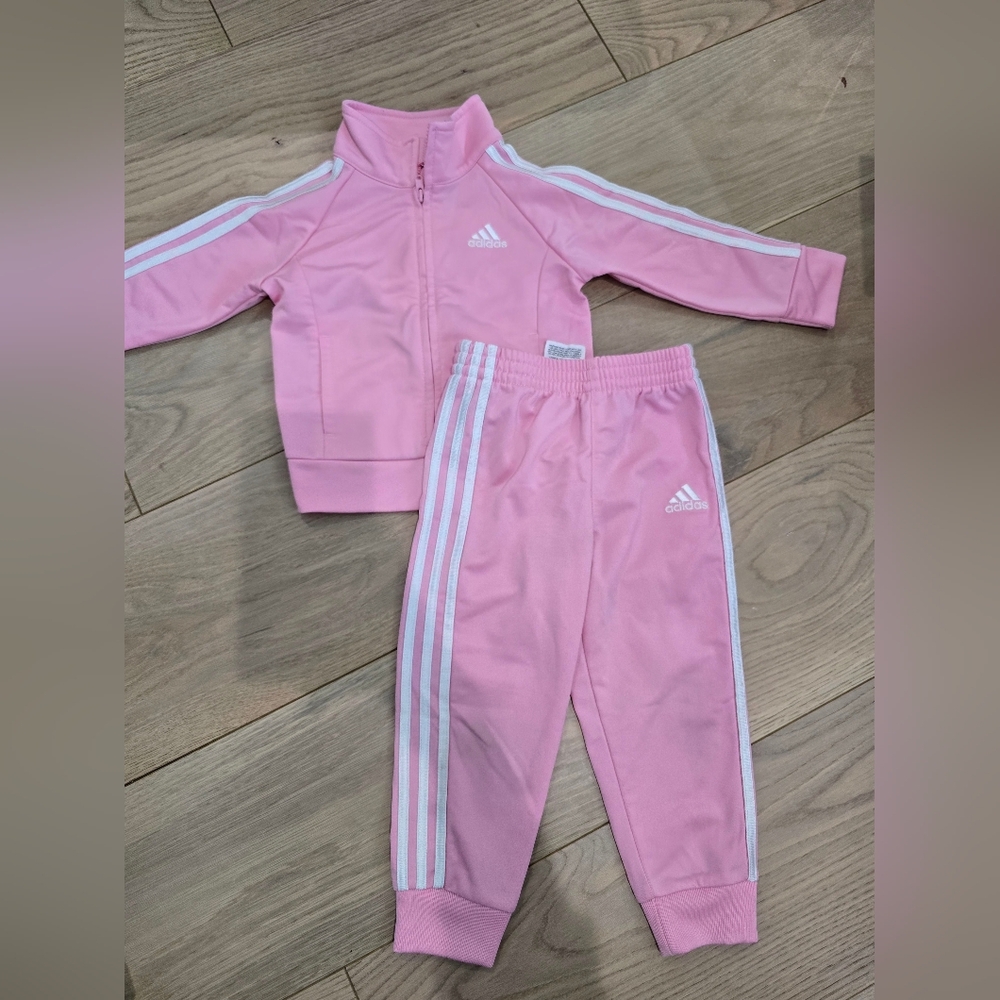 GUC adidas Pink Kids 2-Piece Track Jacket and Pants Set